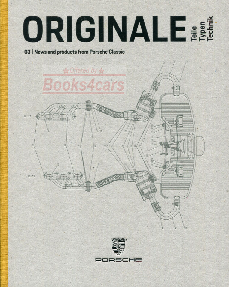 view cover of 1958-2005 Originale 03 News & Products catalog from Porsche Classic Hardcover parts manual, enhanced with articles anecdotes full-color illustrations & more