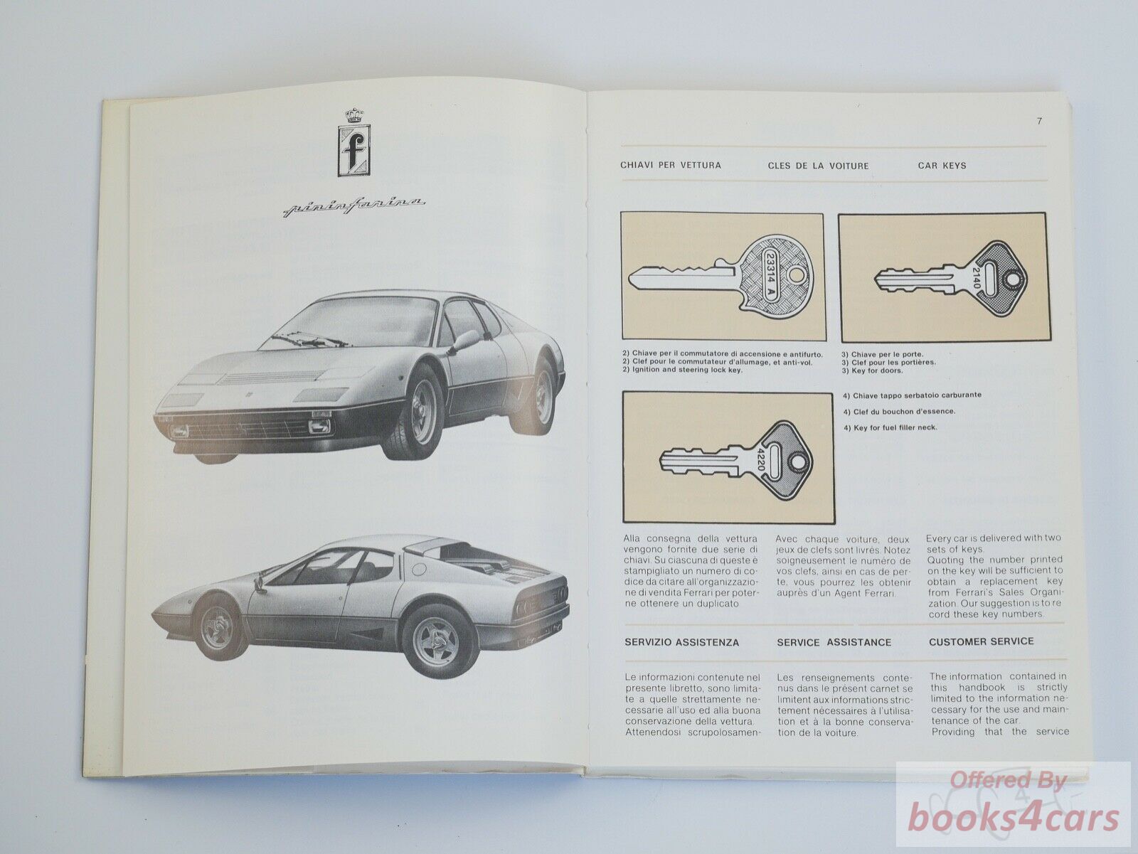view cover of 1981 512BBi Boxer Owners Handbook by Ferrari