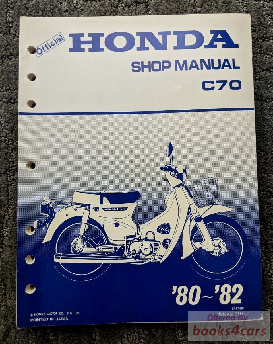 view cover of 1980-1982 C70 Passport Shop servcie repair Manual by Honda