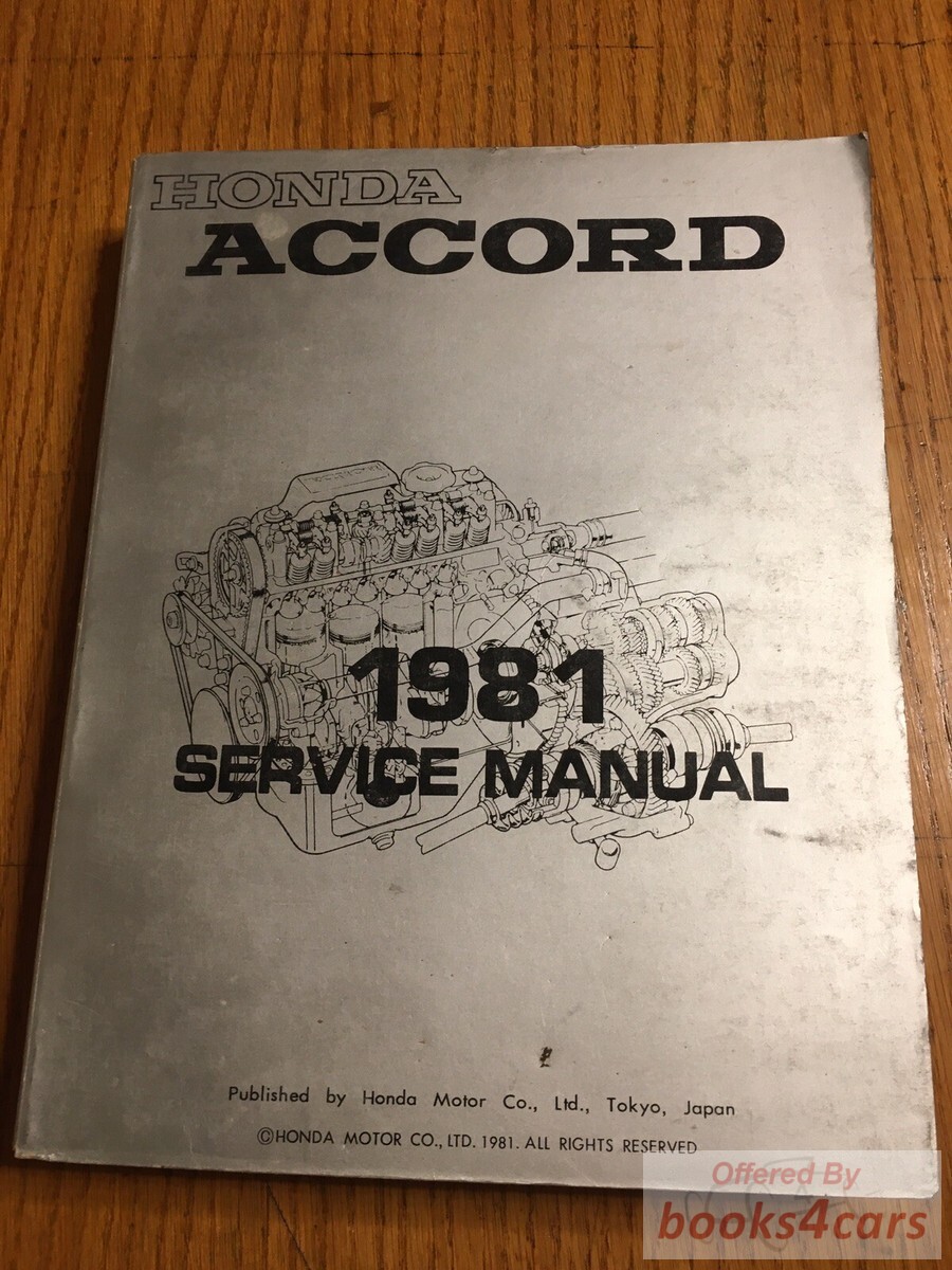 view cover of 1981 Accord shop service repair manual by Honda