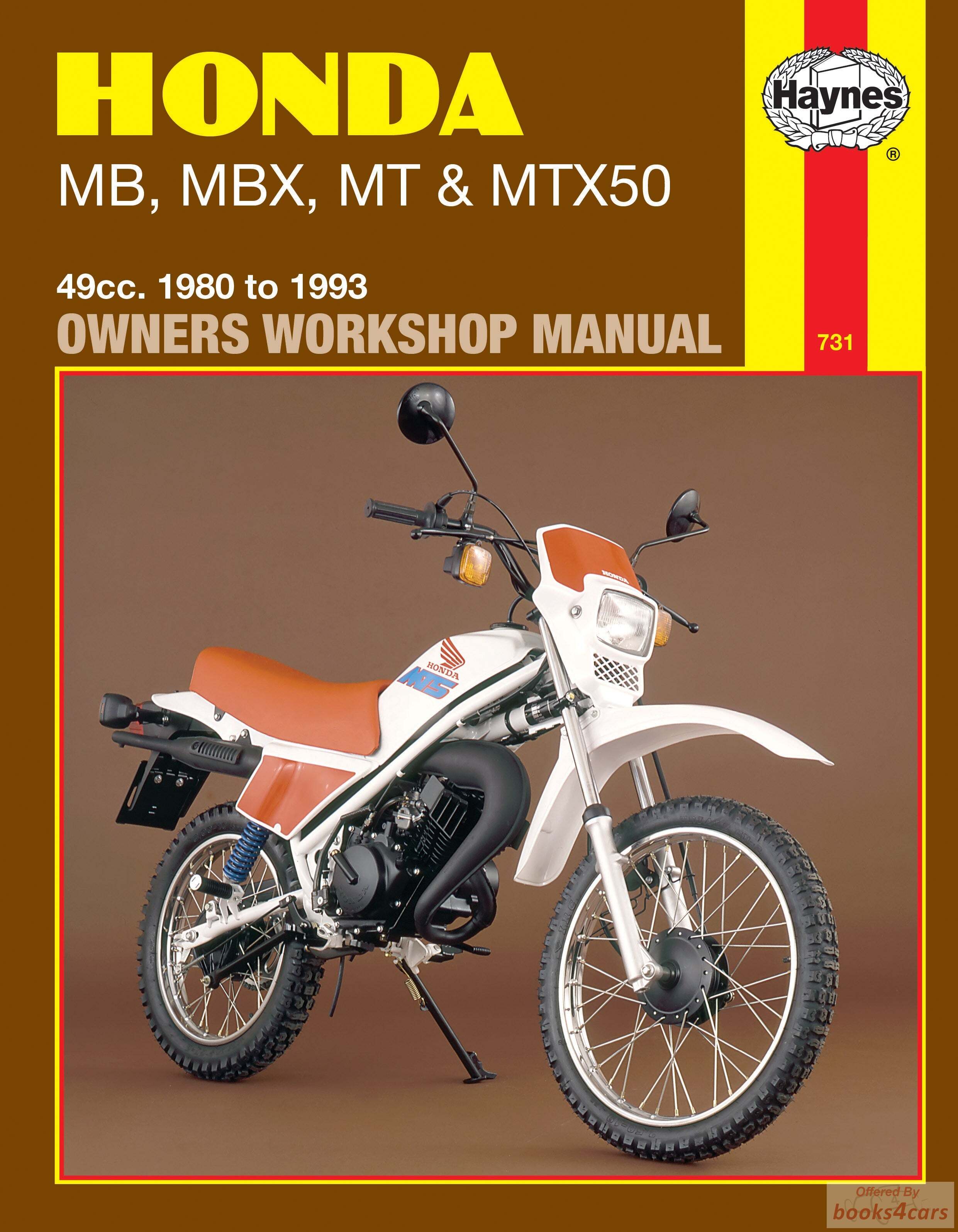 view cover of 1980-1993 MB MBX MT MTX50 Repair Manual for Honda by Haynes