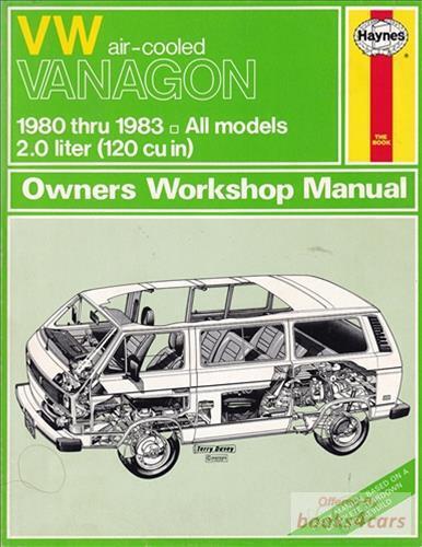 view cover of 1980-1983 Vanagon Volkswagen shop service repair manual by Haynes for all VW 4 cyl air cooled models