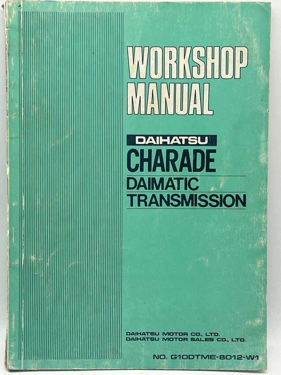 view cover of Charade Daimatic Transmission Shop Service Repair Manual by Daihatsu (Dec. 1980)