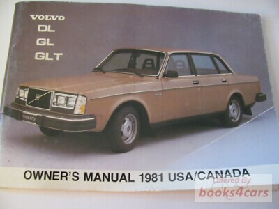 view cover of 1981 DL GL GLT Owners manual by Volvo.