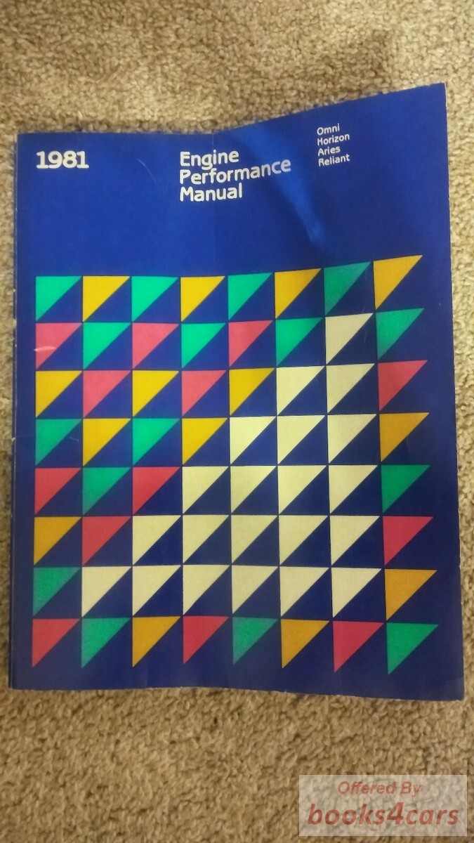 view cover of 1981 FWD Engine Performance Manual, for Dodge Omni Aries & Plymouth Horizon Reliant