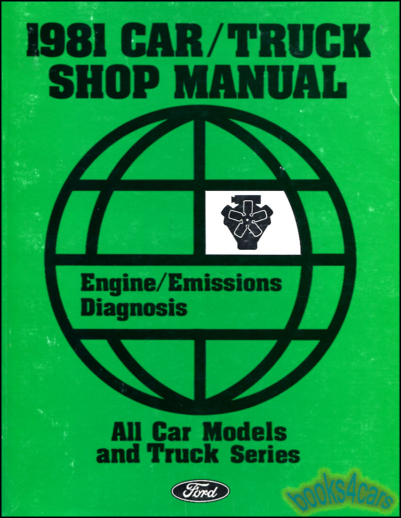 view cover of 1981 Engine emissions diagnosis Shop Service Manual for all Ford car models and truck