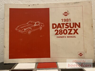 view cover of 1981 280ZX Owners Manual 280 ZX by Nissan Datsun