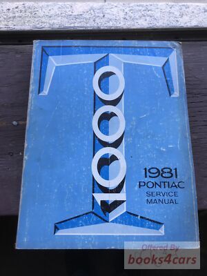 view cover of 1981 T1000 Shop Service Repair Manual by Pontiac T 1000