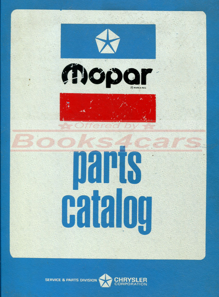 view cover of 1981 parts catalog Manual for 1981 Chrysler Corp. passenger cars; 4.5' thick, Chrysler, Plymouth & Dodge