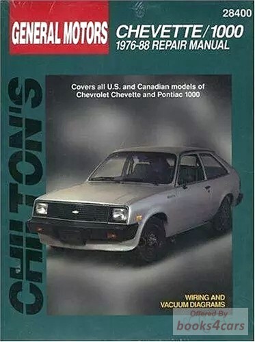 view cover of 1976-1988 Chevette Large Format Manual for Chevy by Chilton's.