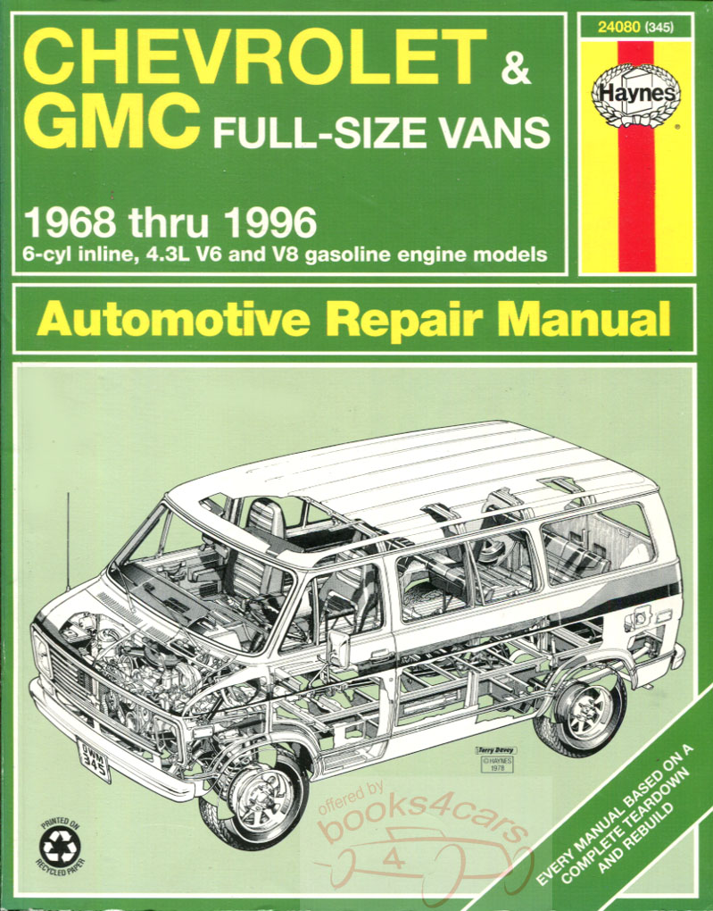 view cover of 1968-1996 Chevrolet & GMC Van Full Size Shop Service Repair Manual by Haynes (Does not cover 96 chevy van & express models and does not cover diesel engine, separate diesel supplement available)