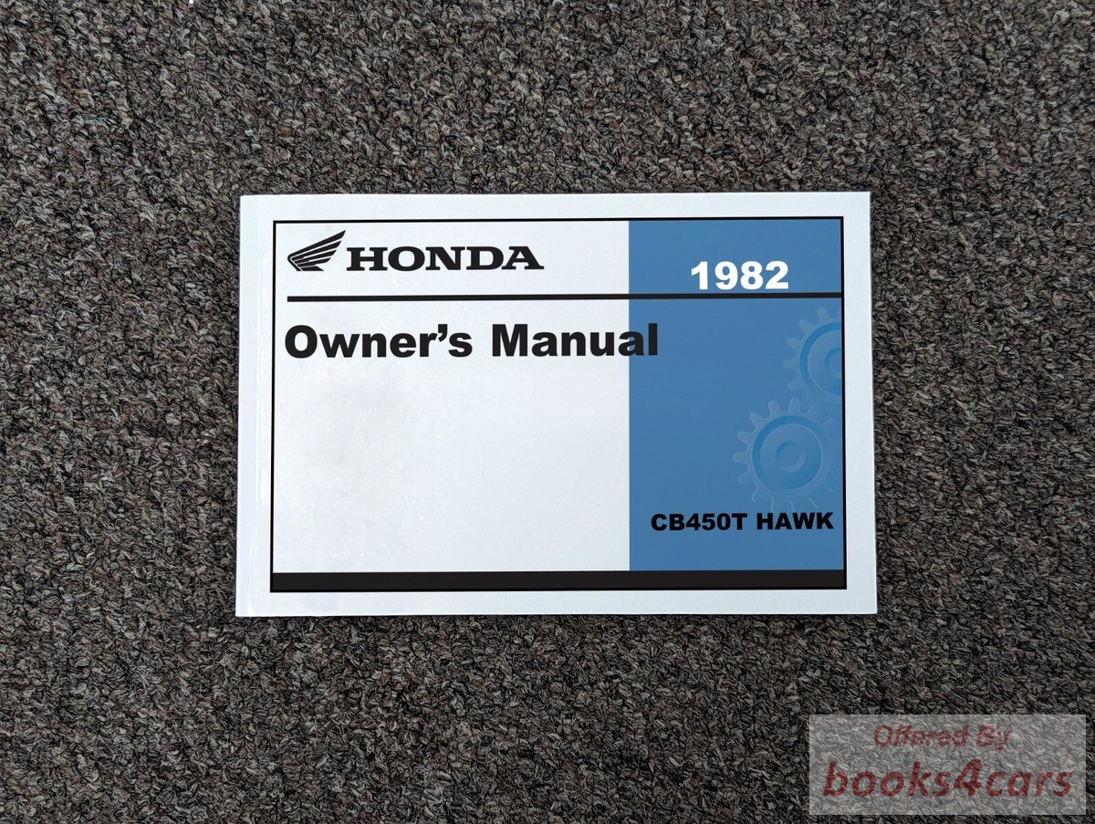 view cover of 1982 CB450T Hawk Owners manual by Honda