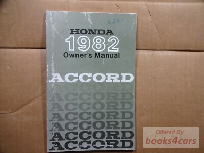 view cover of 1982 Accord Owner's Manuals by Honda