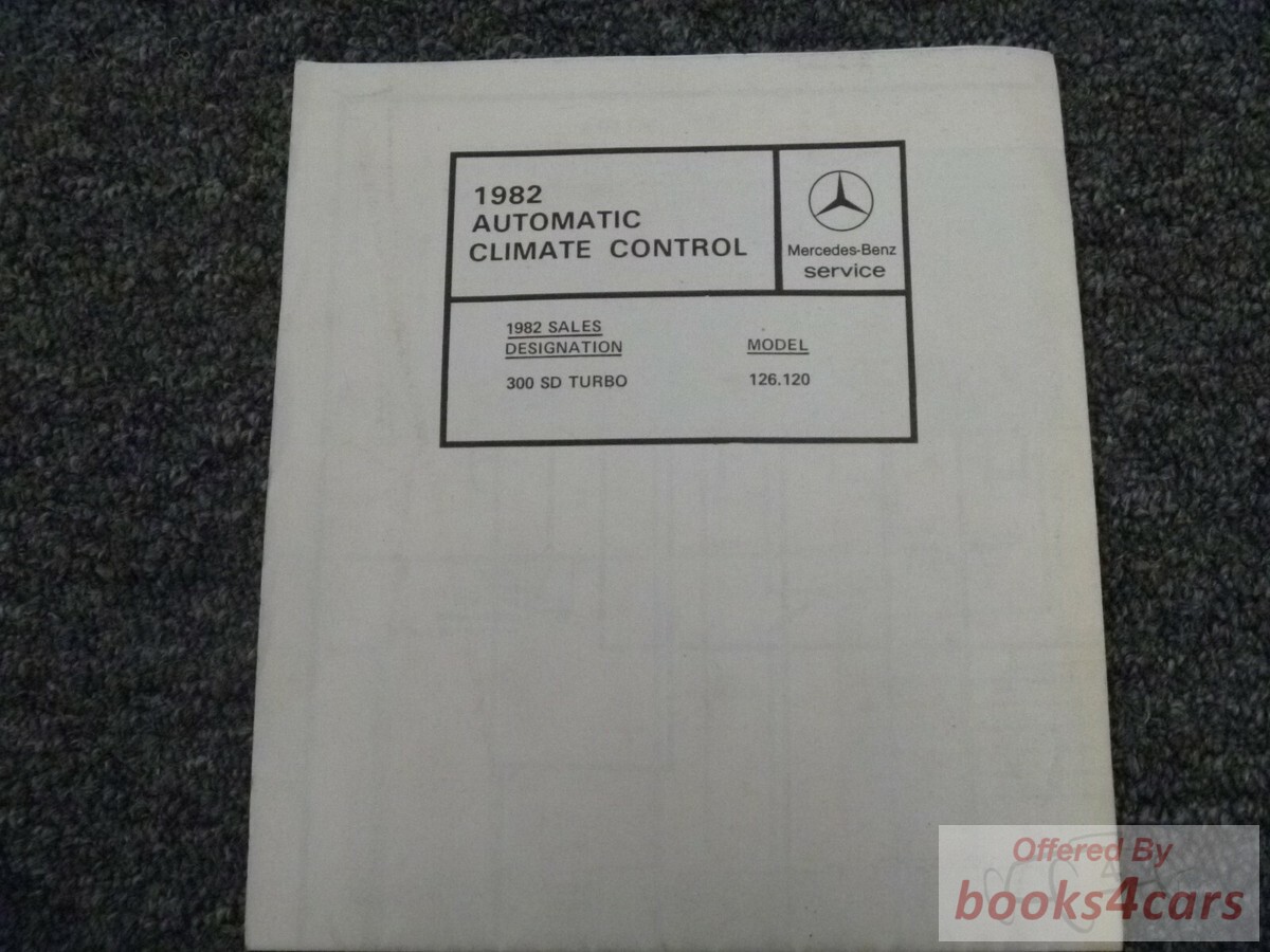 view cover of 1982 Mercedes 300SD Turbo Automatic Climate Control Wiring Diagram