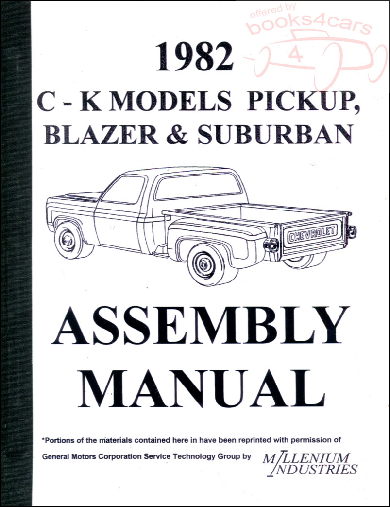 view cover of 1982 CK Assembly Manual Truck for full size C/K Suburban Blazer Pickup by Chevrolet & G.M.C. 1,555 pages