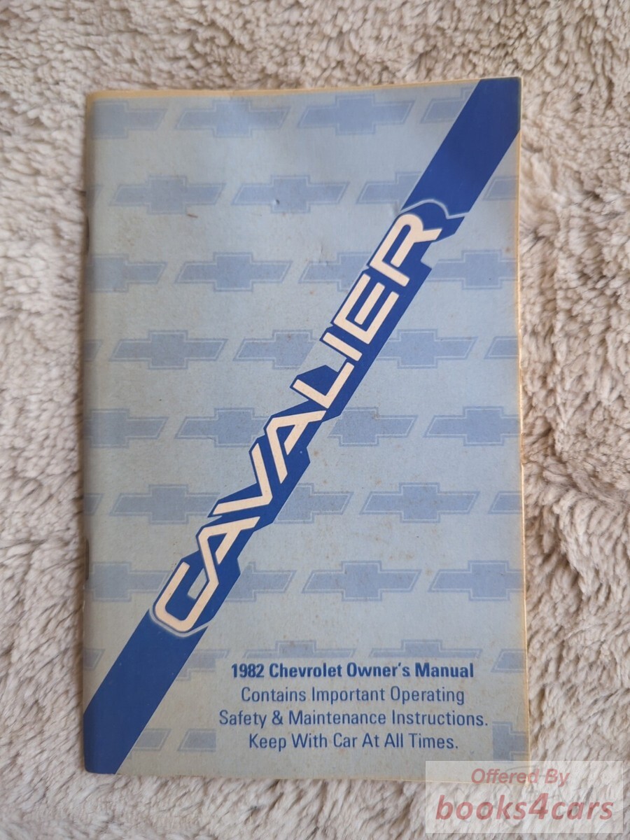 view cover of 1982 Cavalier Owners Manual by Chevrolet