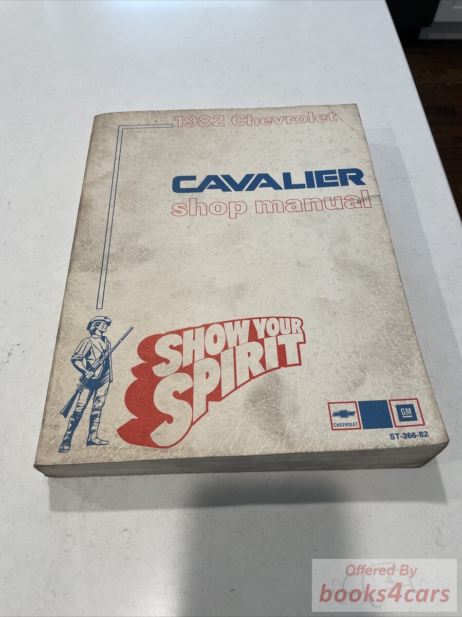 view cover of 1982 Cavalier Shop Service Repair Manual by Chevrolet