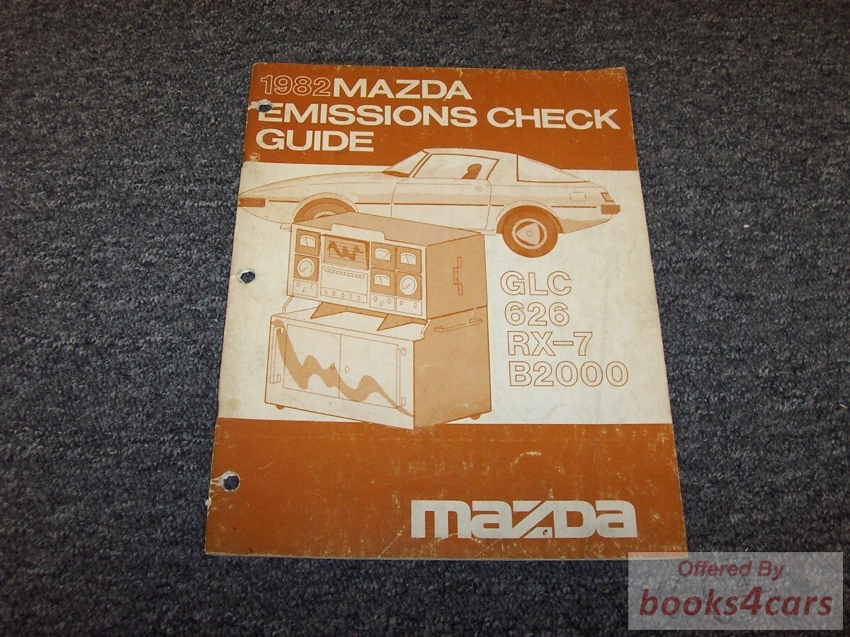 view cover of 1982 Emissions Check Guide for GLC, 626, RX-7, and B2000 by Mazda