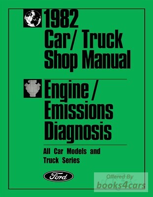 view cover of 1982 Emissions Diagnosis Manual, for all Ford, Lincoln, & Mercury cars & trucks