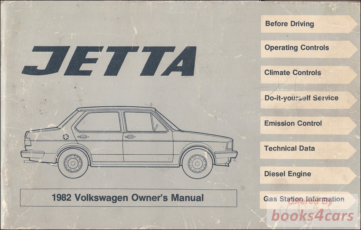view cover of 1982 Jetta Volkswagen Owners manual by VW