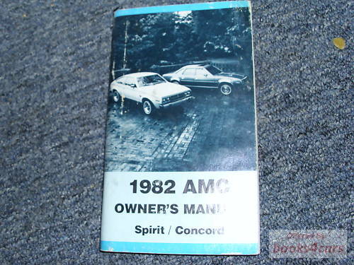 view cover of 1982 Spirit Concord Owners Manual by AMC