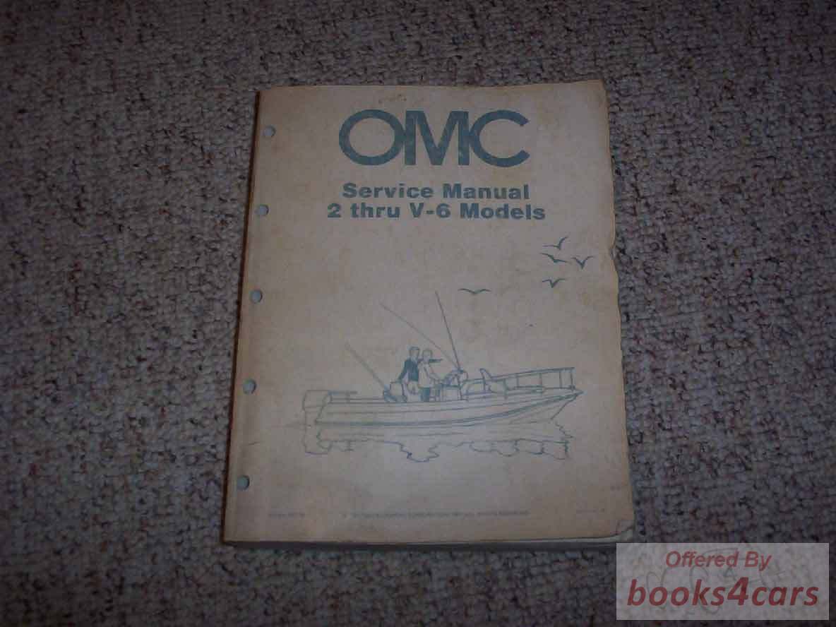 view cover of 1982 2 thru V-6 Models Shop Service Repair Manual by OMC