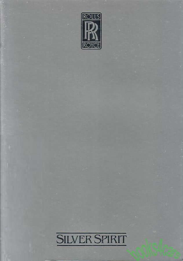 view cover of 1982 Silver Spirit Sales Brochure by Rolls Royce 11x7.25