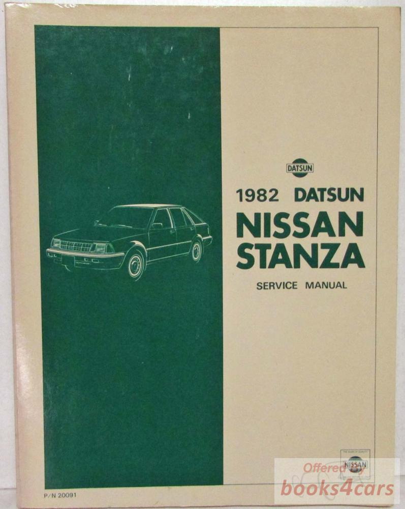 view cover of 1982 Stanza Shop Service Repair Manual by Nissan