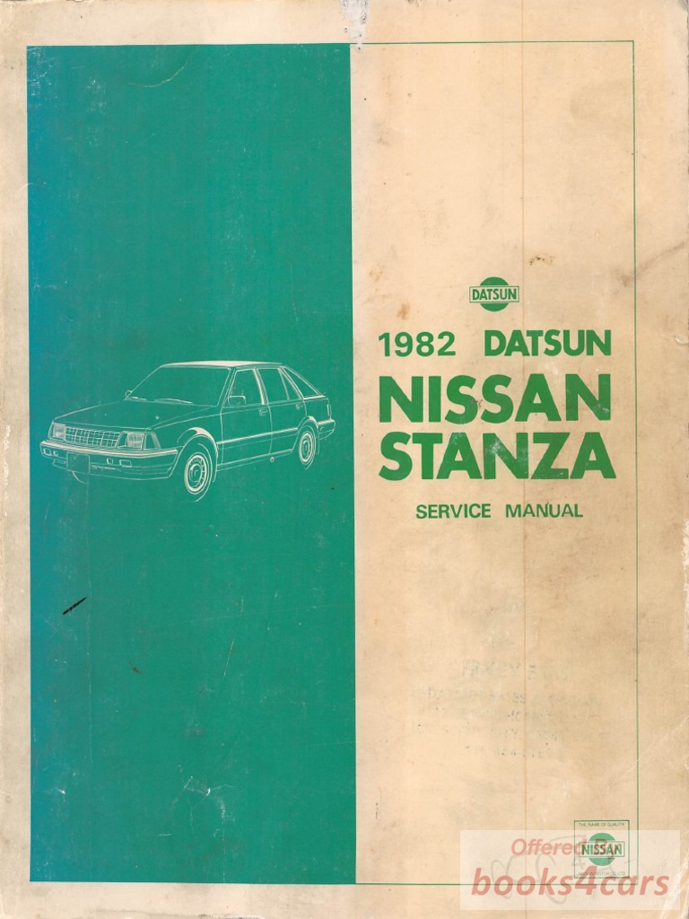 view cover of 1982 Stanza service manual by Nissan