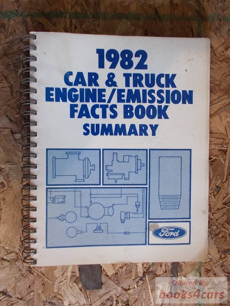 view cover of 1982 emission facts & codes book: 8-1/2x11 approx 250 pgs by Ford, Lincoln, & Mercury
