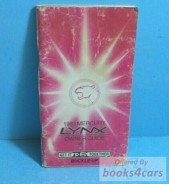 view cover of 1983 Lynx Owners Manual by Mercury