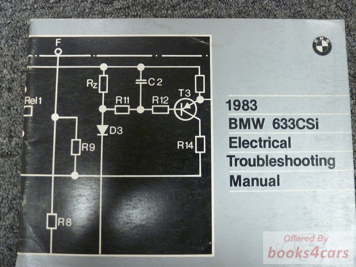 view cover of 1983 633CSi Electrical troubleshooting manual by BMW