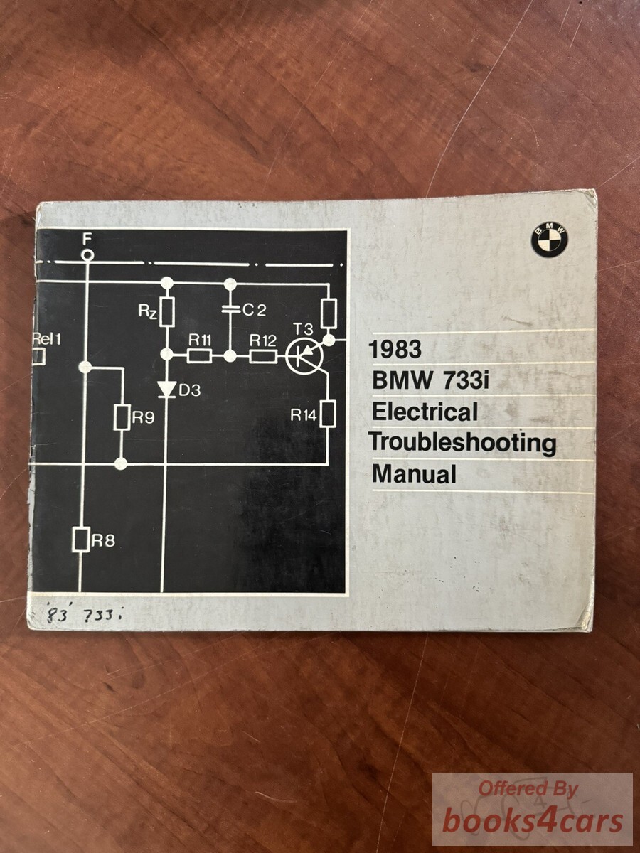 view cover of 1983 733i (E23) Electrical Troubleshooting Manual by BMW for 733 i