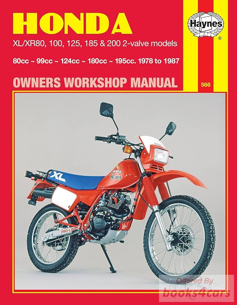 view cover of 1978-1987 Honda XL XR 80 100 125 185 200 Shop Service Repair Manual by Haynes