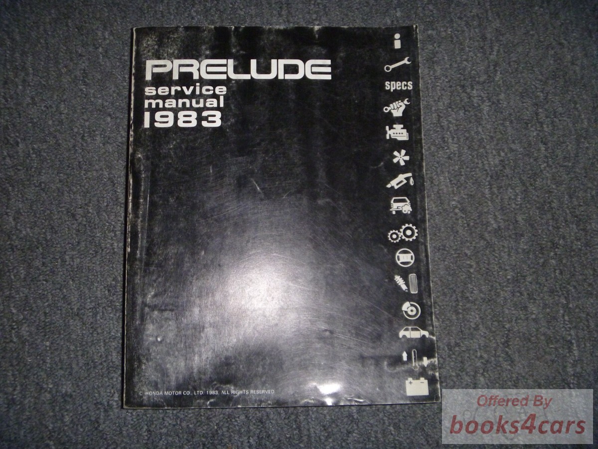 view cover of 1983 Prelude Service manual by Honda