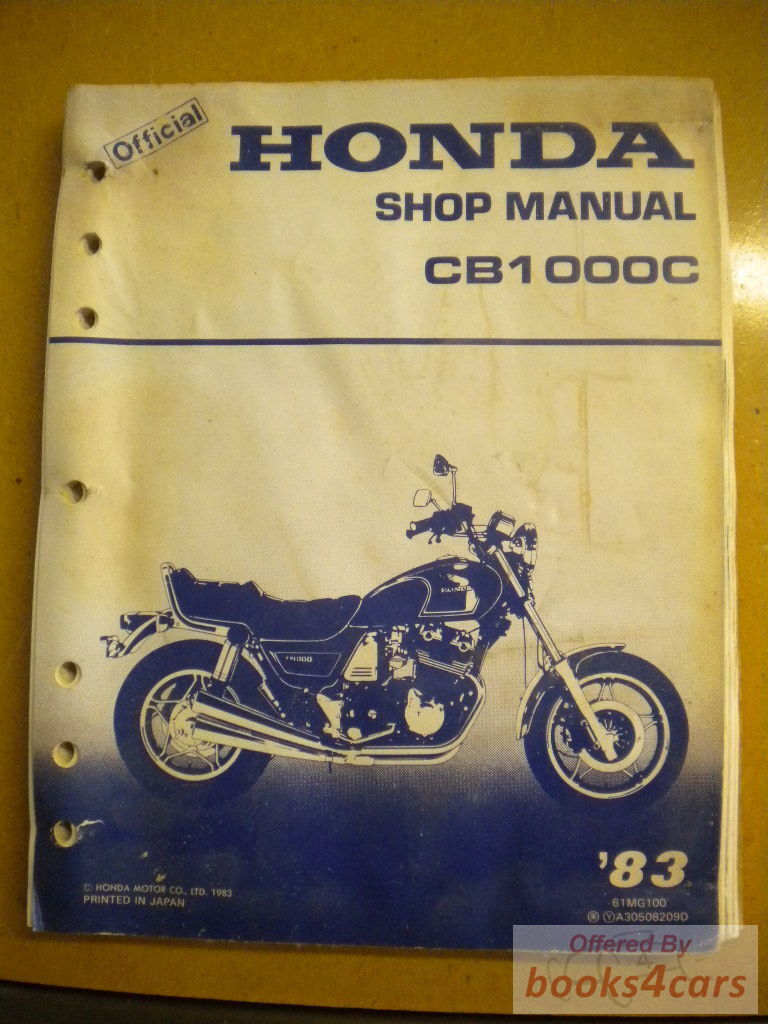 view cover of 1983 CB1000C Service Manual by Honda