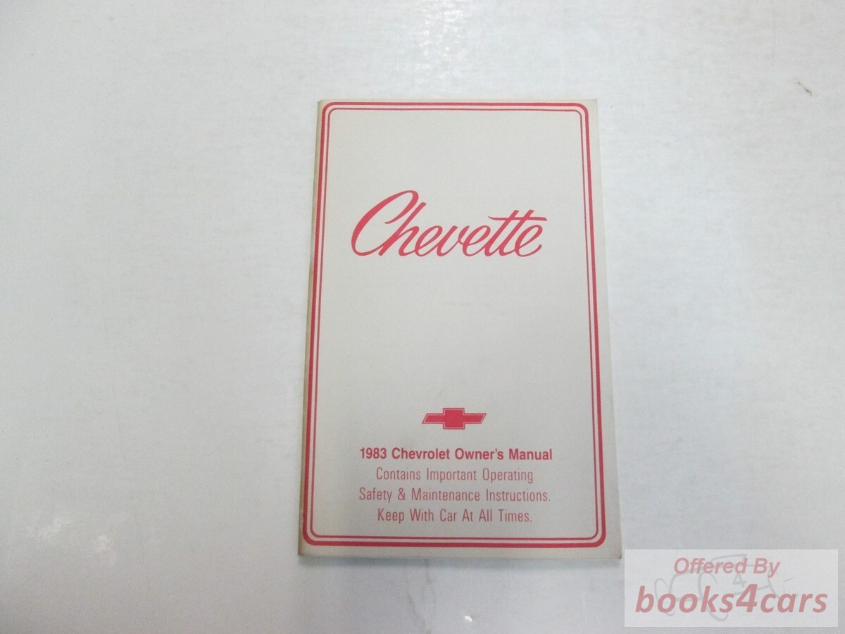 view cover of 1983 Chevette Owners Manual by Chevrolet