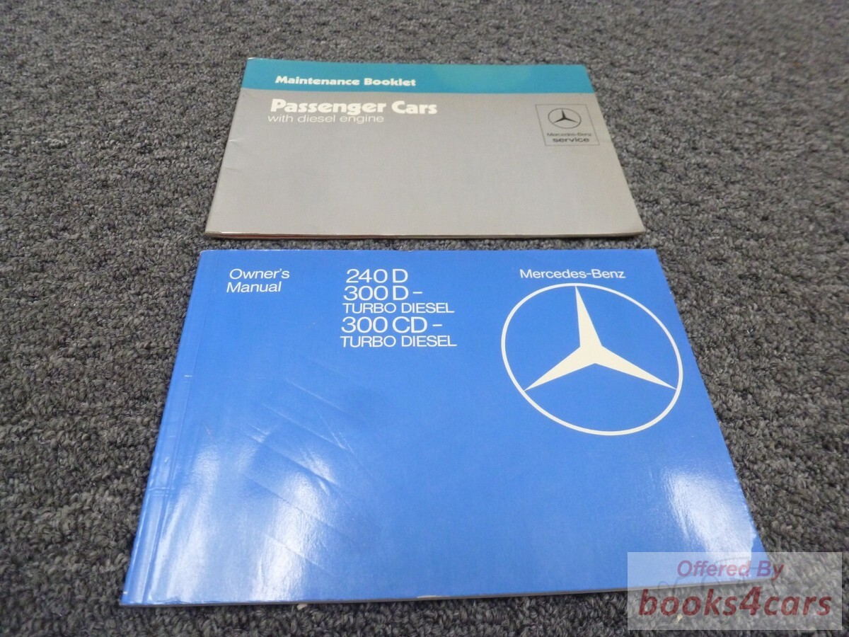 view cover of 1983 240D 300D-Turbo Diesel 300CD-Turbo Diesel Owner's Manual by Mercedes