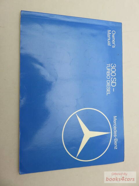view cover of 1983 300SD owners manual by Mercedes Turbo Diesel