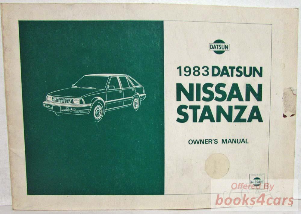 view cover of 1983 Stanza Owner's Manual by Nissan