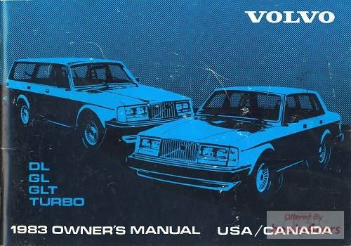 view cover of 1983 Owners Manual by Volvo for 240 DL GL GLT & Turbo