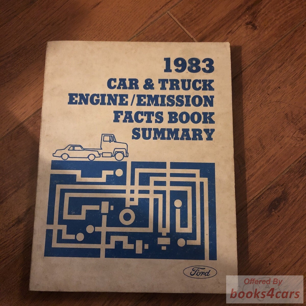view cover of 1983 emissions facts & codes book 8-1/2x11 approx 250 pgs for all Ford, Lincoln, & Mercury engines