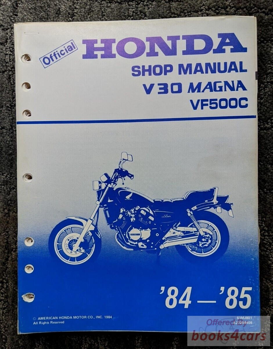 view cover of 1984-1985 V30 Magna VF500C Shop Service Repair Manual by Honda