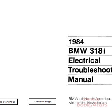 view cover of 1984 318i Electrical troubleshooting Preliminary Manual by BMW