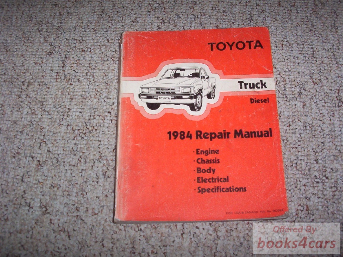 view cover of 1984 Diesel Pickup Truck Shop Service Manual by Toyota