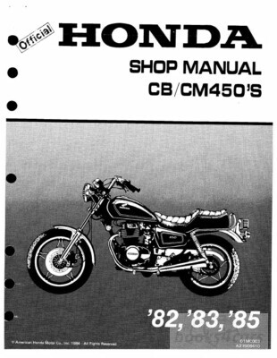 view cover of 1982-1985 CB450 CM450 Shop Service Repair Manual by Honda