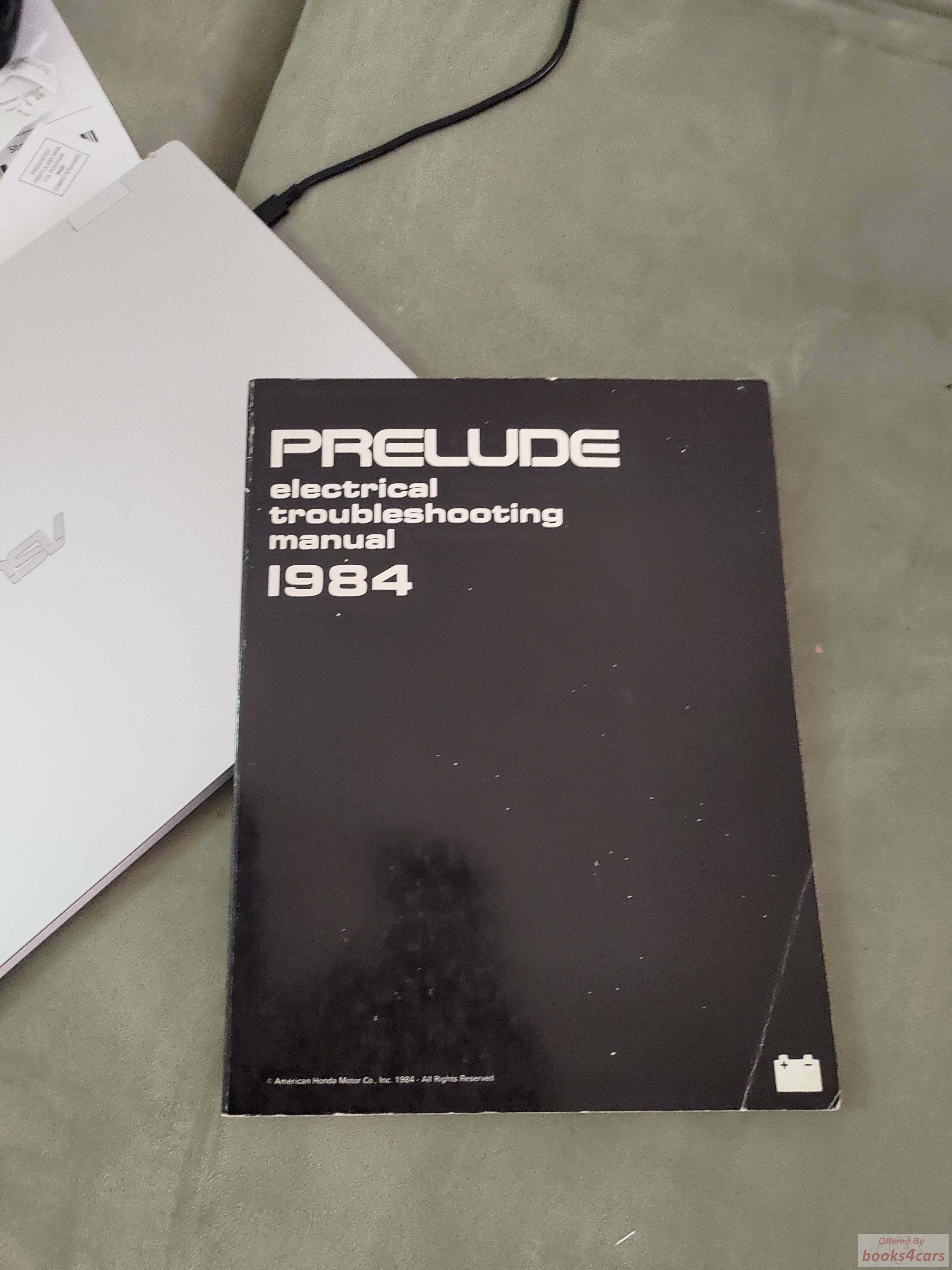 view cover of 1984 Prelude Electrical Trobleshooting Manual by Honda