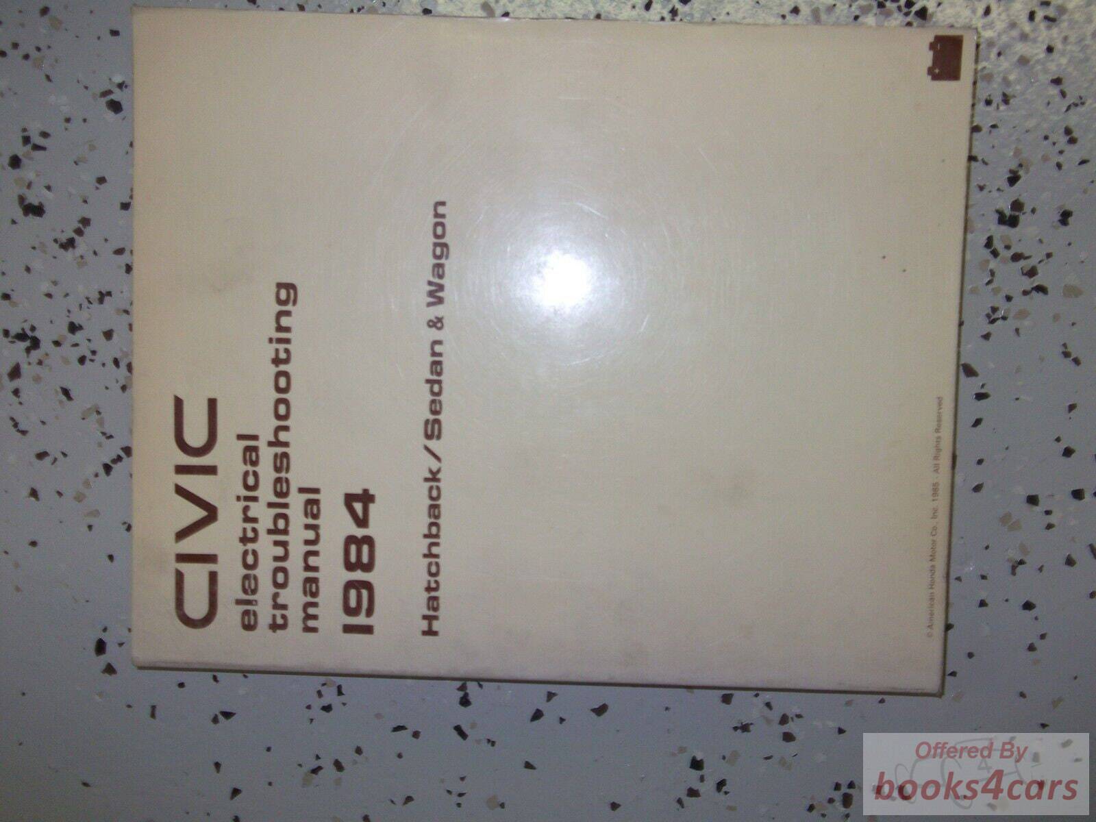 view cover of 1984 Civic Electrical troubleshooting manual by Honda