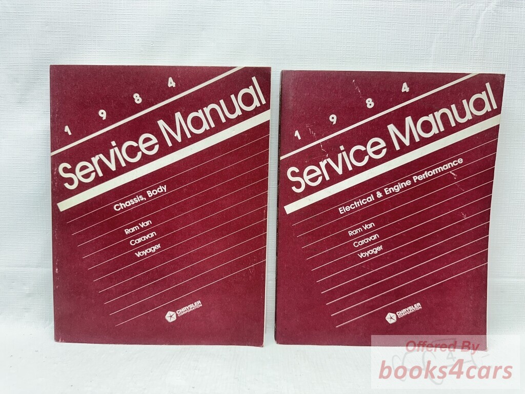view cover of 1984 Minivan Shop Service Repair Manual 2 volume set for FWD Caravan, Mini Ram Van, & Voyager by Chrysler Dodge & Plymouth