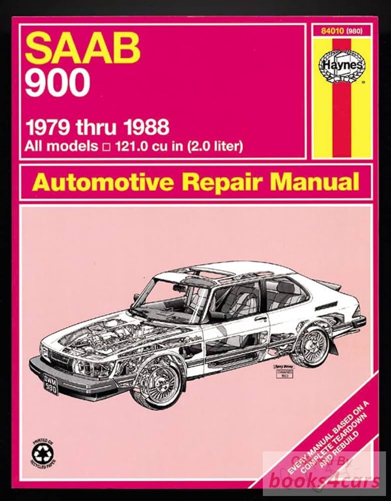 view cover of 1979-1988 900 Haynes Shop Service Repair Manual for Saab including all Turbo, 16 valve & regular 8 valve models